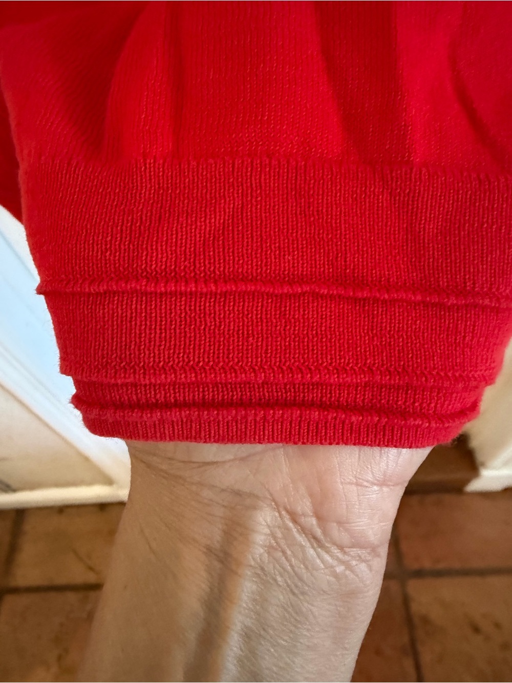 GUC SZ L Tory Burch Red Cardigan with Logo Buttons - Picture 5 of 6